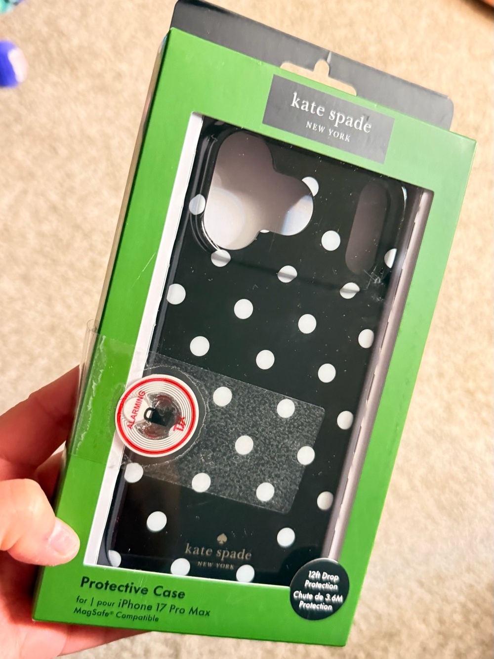 kate spade Black and White Polka Dot iPhone Case